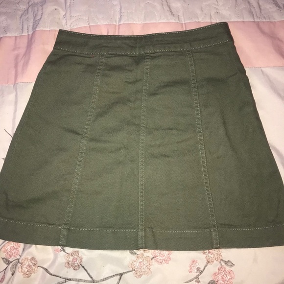Olive Green A-Line Skirt - Picture 2 of 3